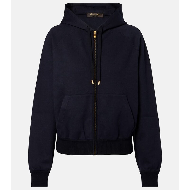 Loro Piana Viera cotton, silk, and cashmere fleece hoodie