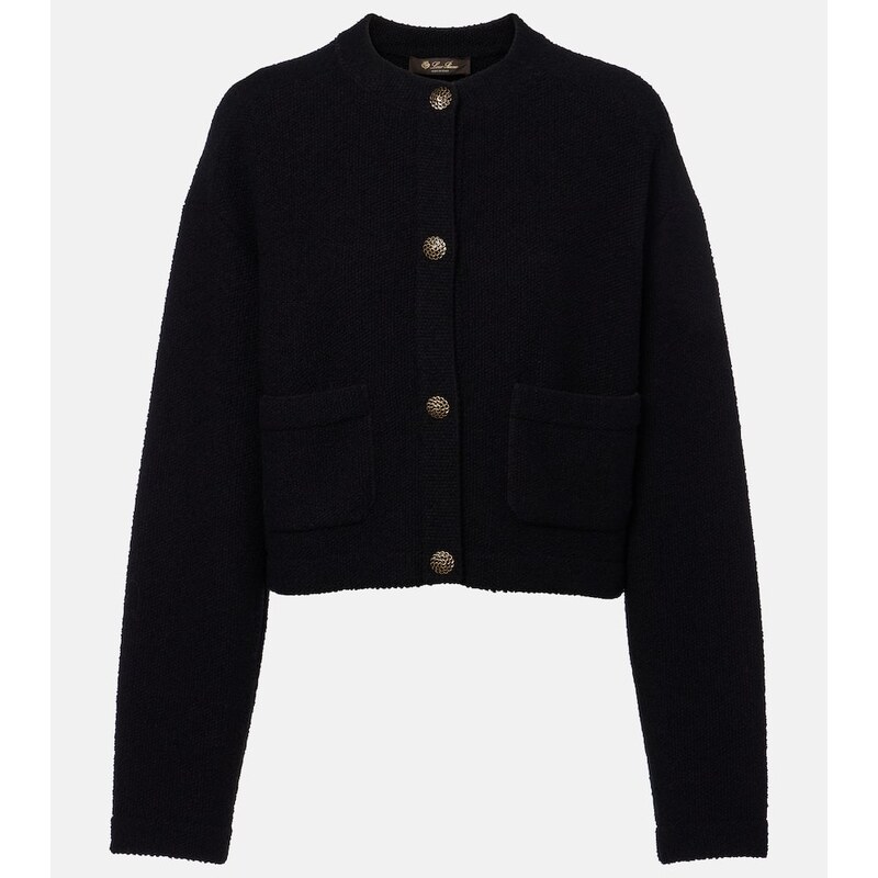 Loro Piana Cropped cotton and silk cardigan