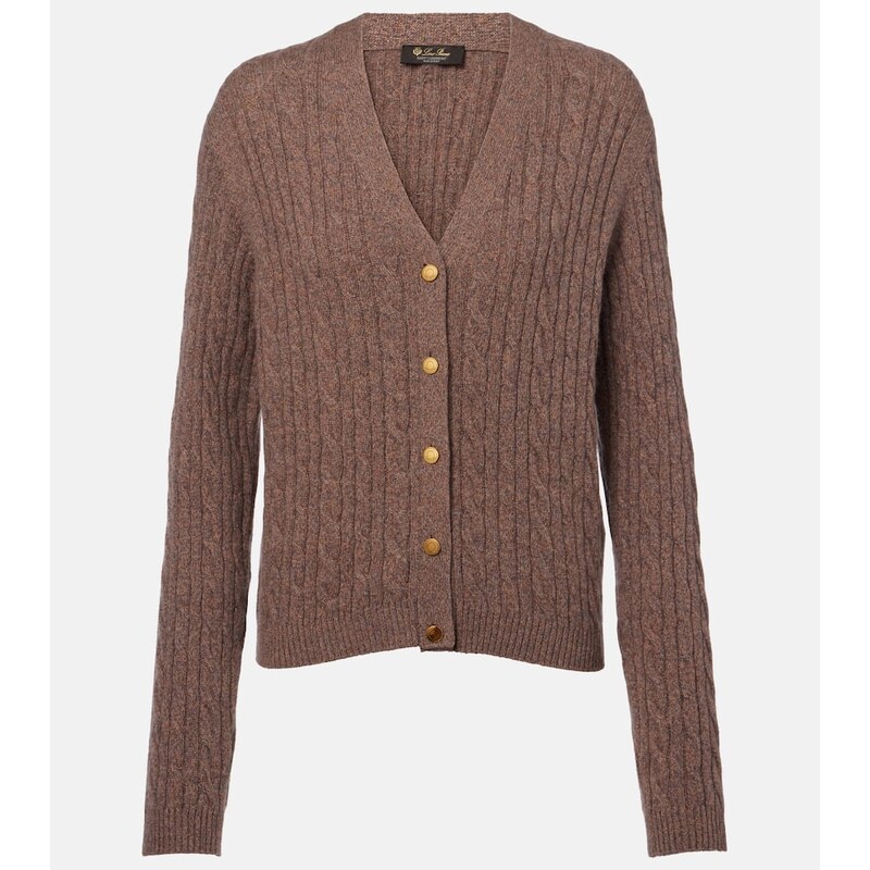 Loro Piana Treccia cable-knit cashmere cardigan