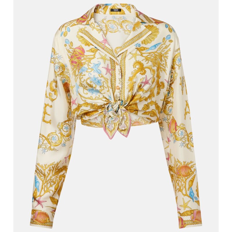 Versace Underwater Barocco crop top