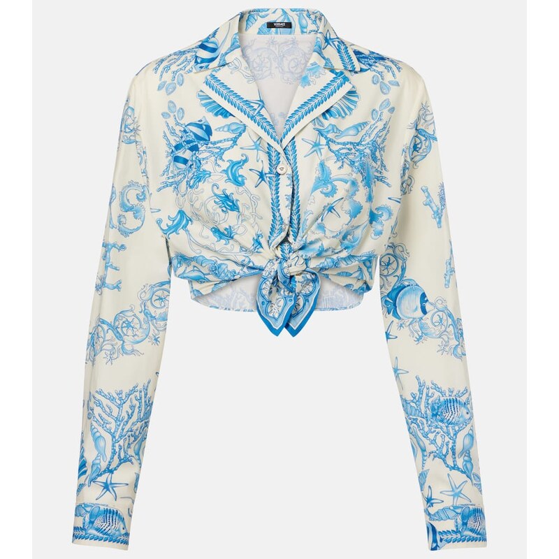 Versace Underwater Barocco crop top