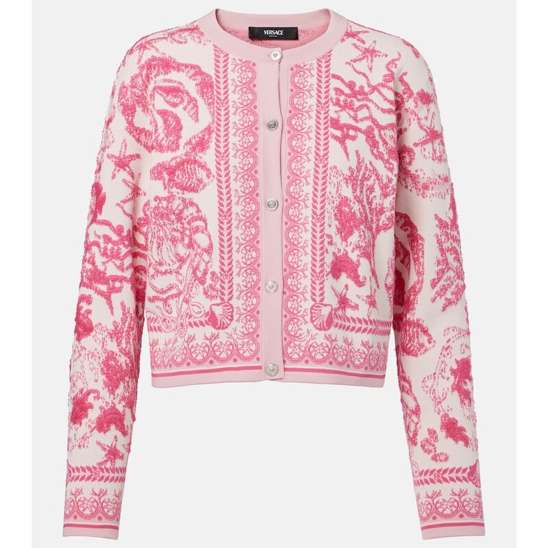 Versace Underwater Barocco jacquard cardigan
