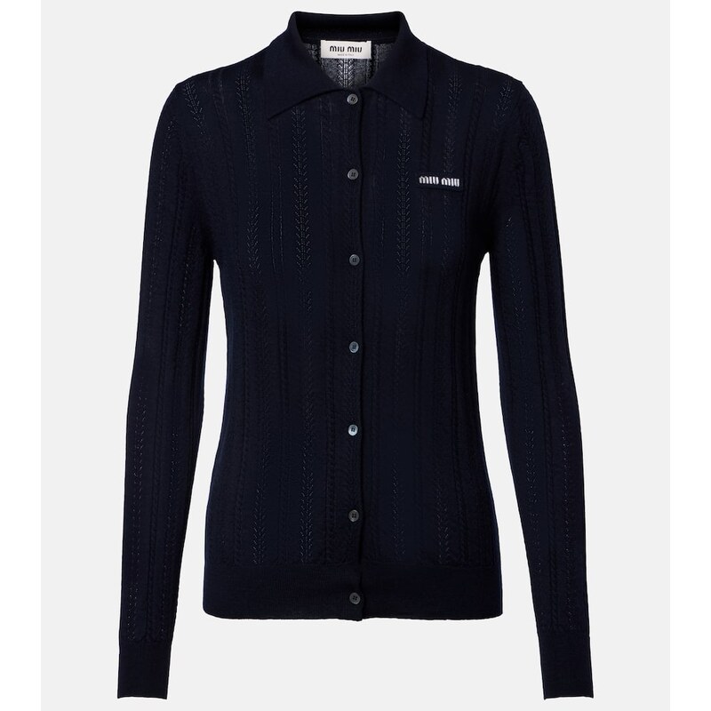 Miu Miu Open-knit cashmere cardigan