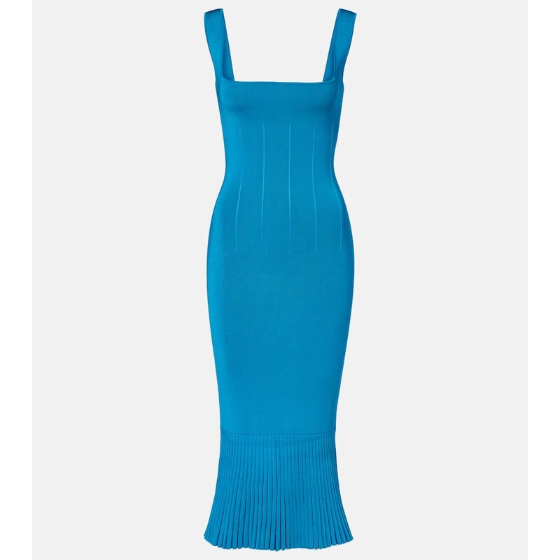 Galvan Atalanta ribbed-knit cocktail dress