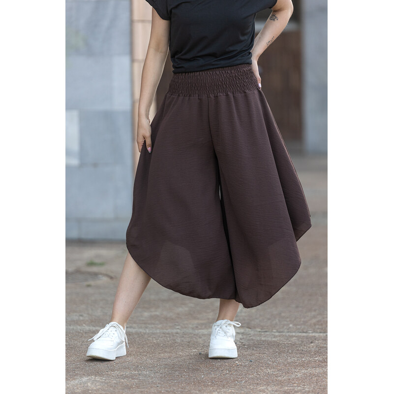 Italy fashion Kalhotová sukně CANDY Barva: čokoládová, Velikost: UNI: 99328973