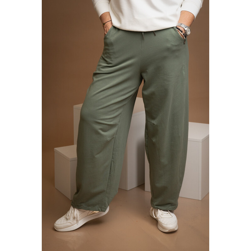 Italy fashion Teplákové kalhoty BODY Barva: Khaki, Velikost: UNI