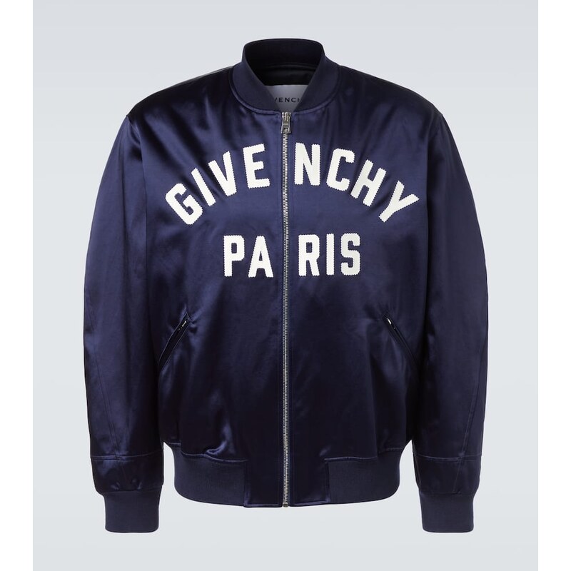 Mužský blouson z satenu v modré barvě od značky Givenchy