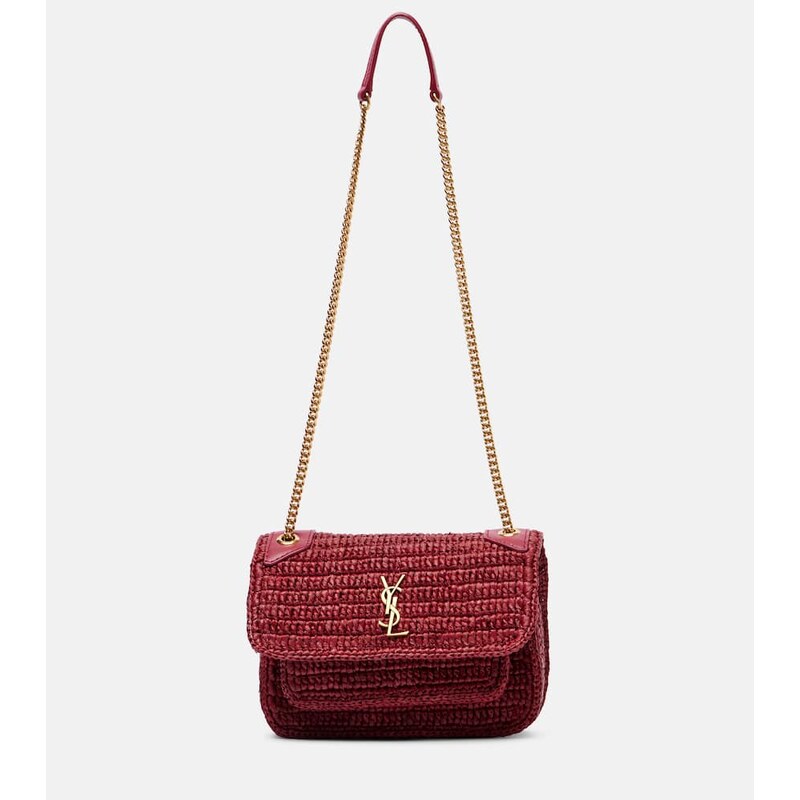 Saint Laurent Niki Mini raffia shoulder bag