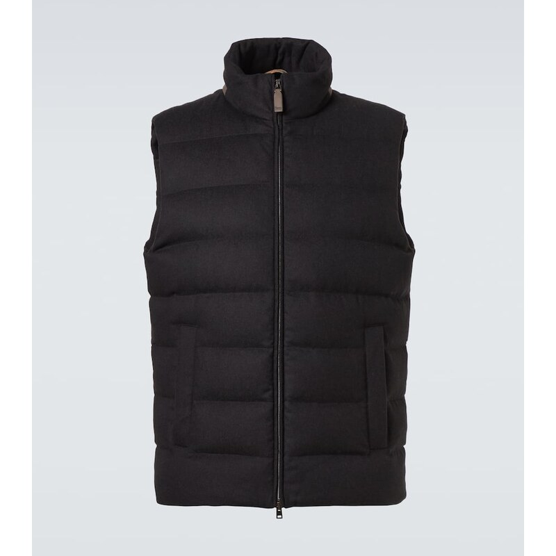 Herno Down-paneled silk and cashmere vest