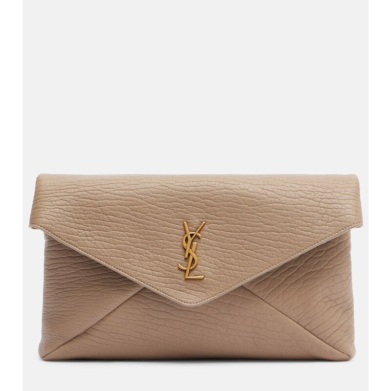 Saint Laurent Cassandre Large leather clutch