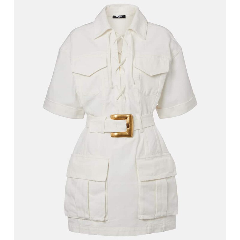 Balmain Cotton canvas shirt dress