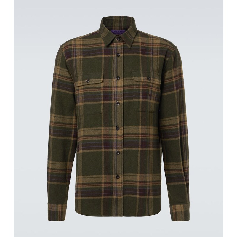 Ralph Lauren Purple Label Checked cashmere shirt