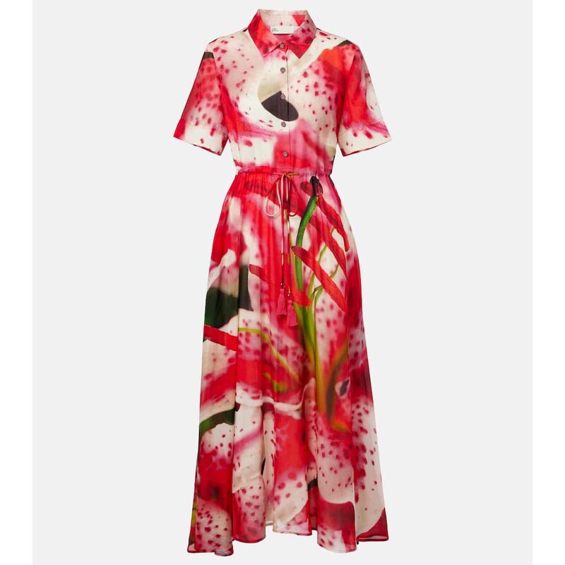 Tory Burch Printed silk and cotton shirt dress