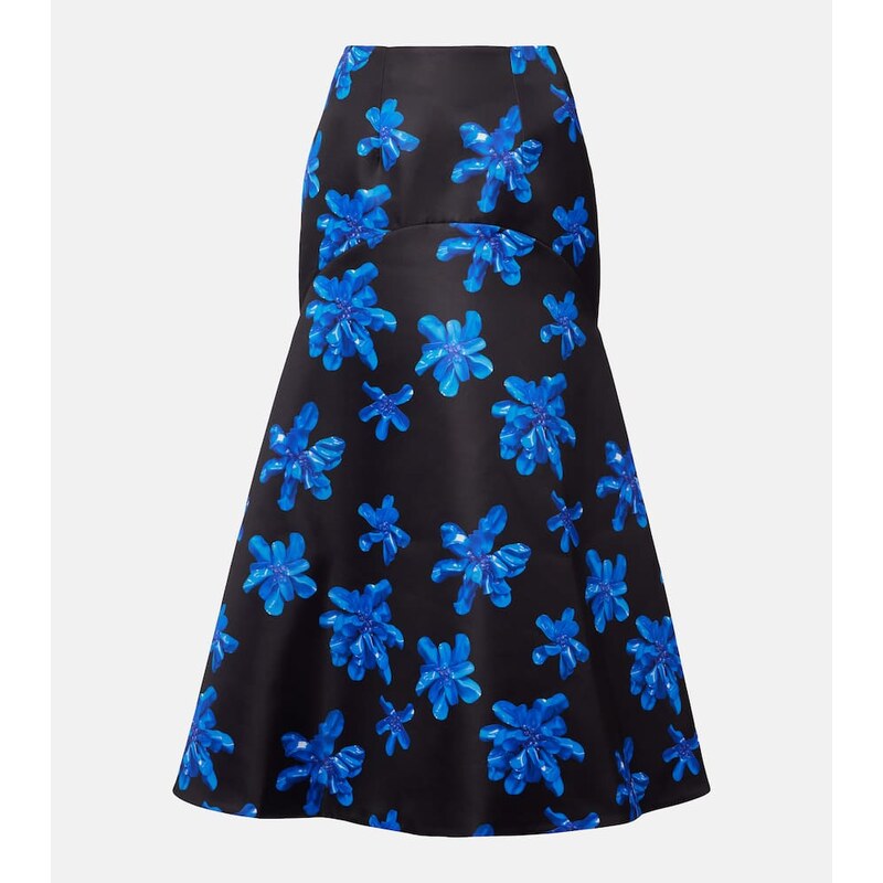 Emilia Wickstead Tamilla floral midi skirt