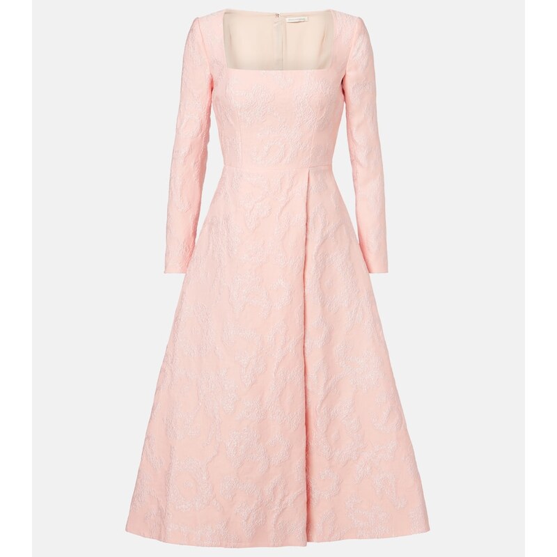 Emilia Wickstead Glenda embroidered crÃªpe midi dress