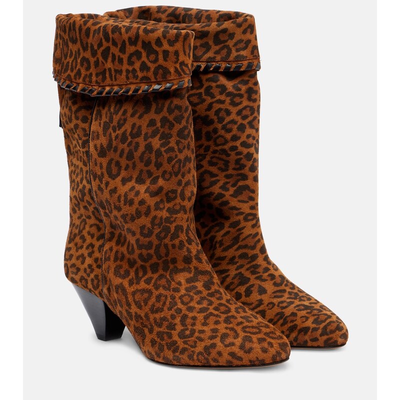 Isabel Marant Dalby 55 leopard-print suede ankle boots