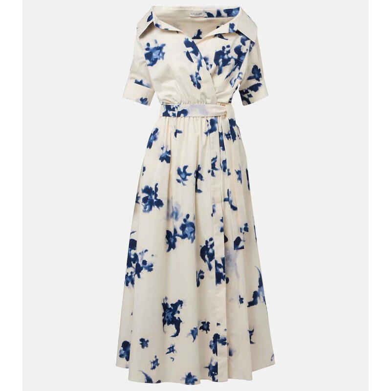 Altuzarra Lydia floral cotton-blend midi dress
