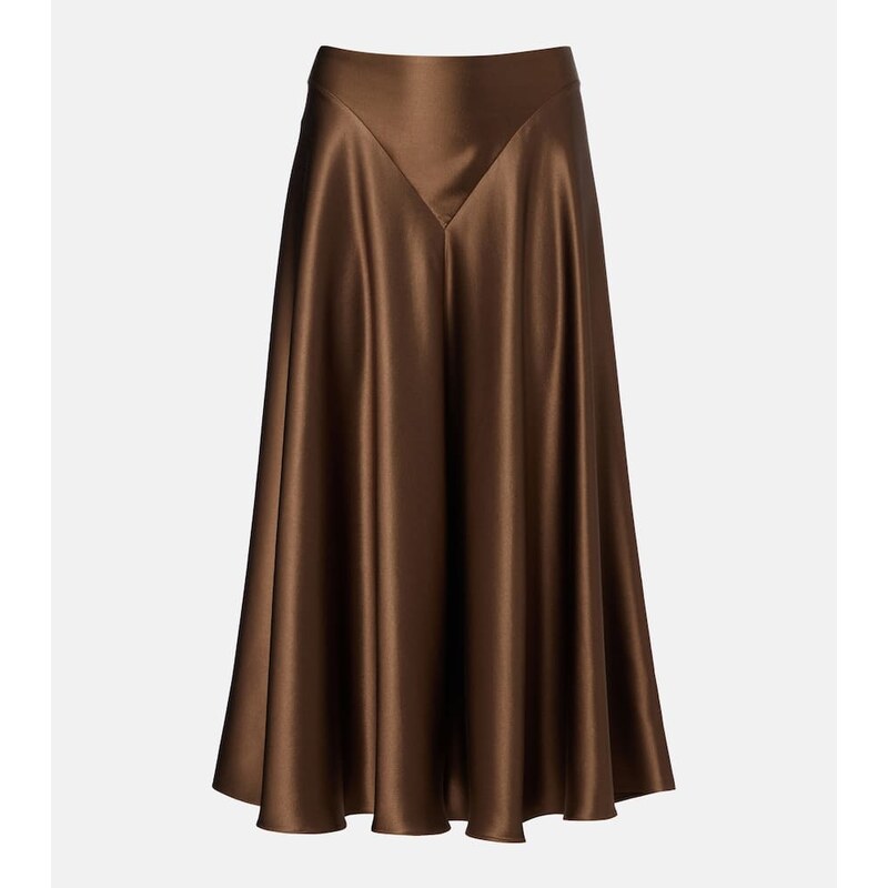 Altuzarra Ames silk satin midi skirt