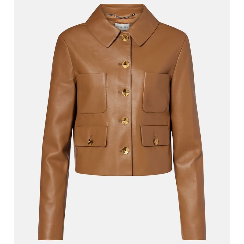 Altuzarra Astley cropped leather jacket
