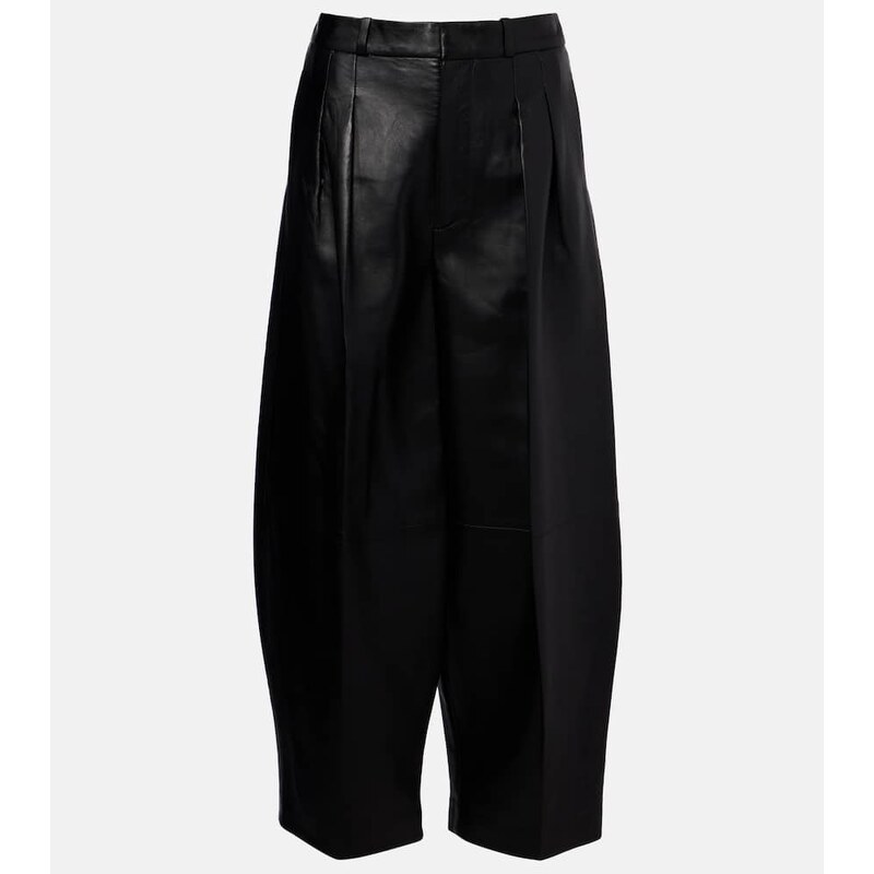 Altuzarra Dash leather barrel-leg pants