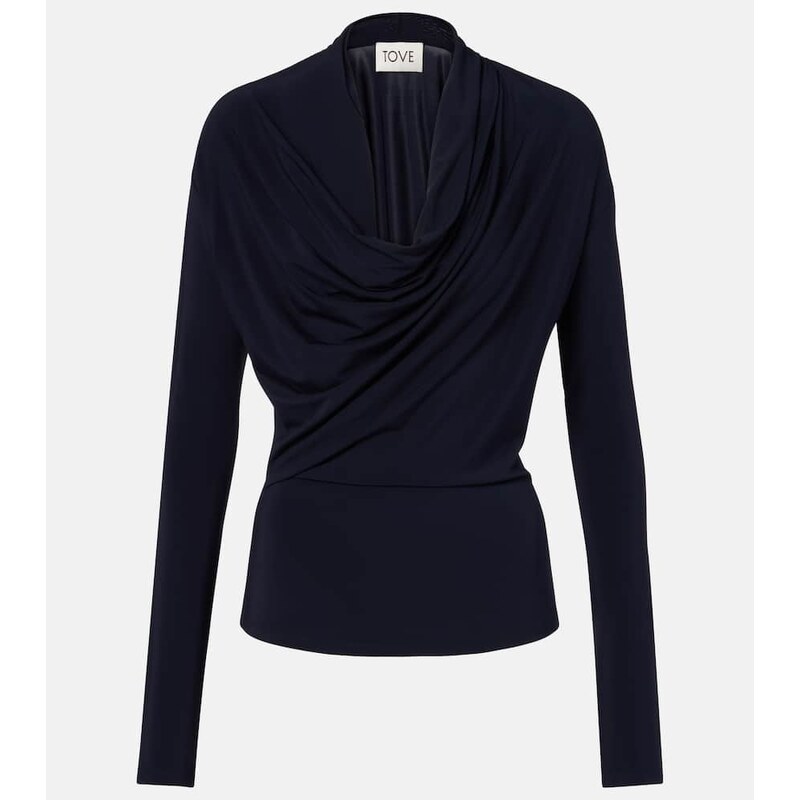 Tove Fina draped jersey top