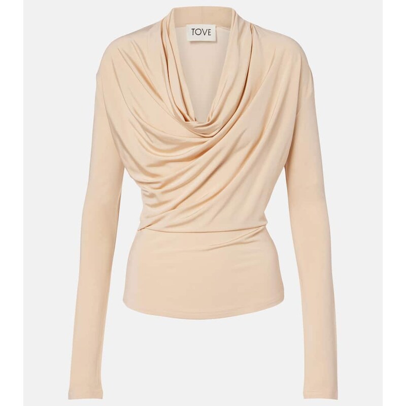 Tove Fina draped jersey top