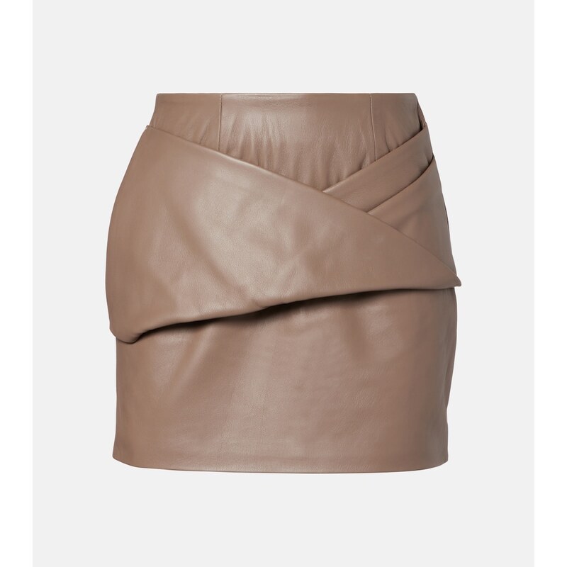 Tove Liss pleated leather miniskirt