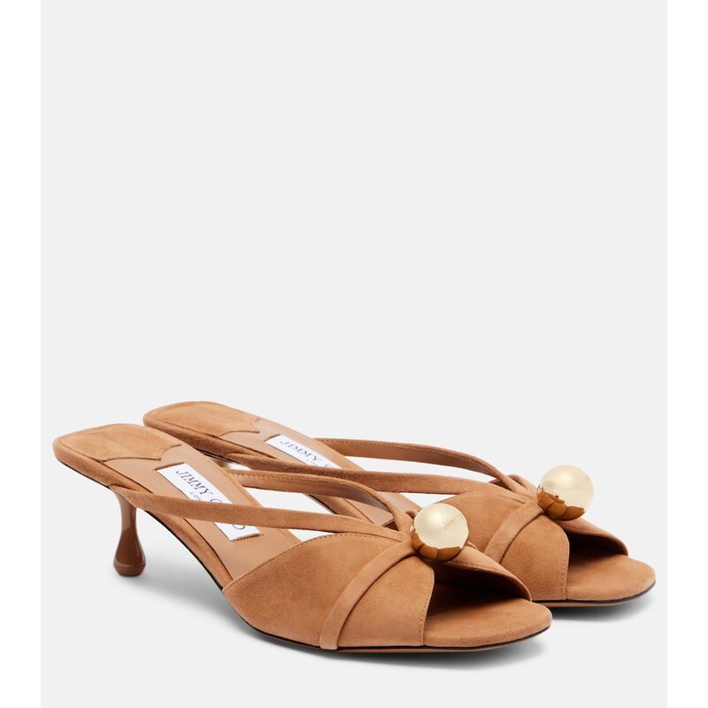 Jimmy Choo Siva 50 embellished suede mules