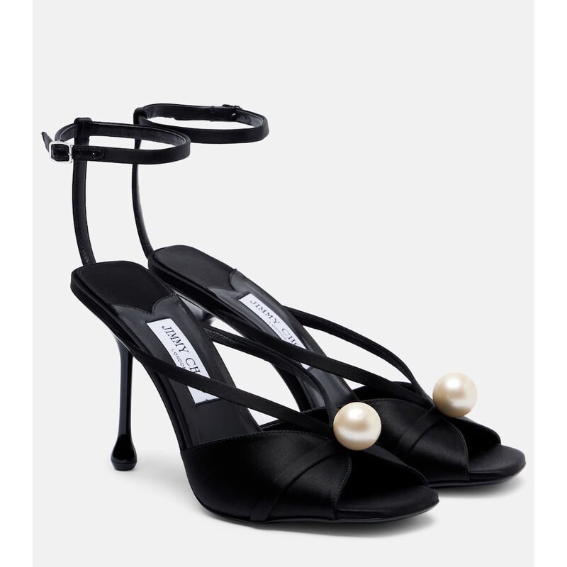Jimmy Choo Siva 95 embellished satin sandals