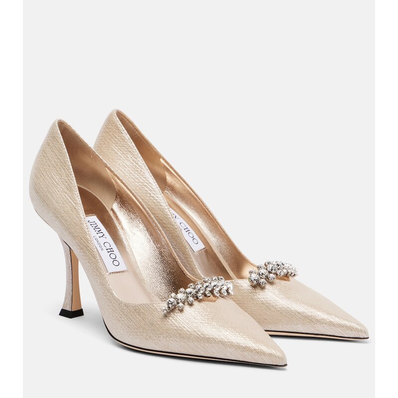 Jimmy Choo Belinda 90 metallic leather pumps