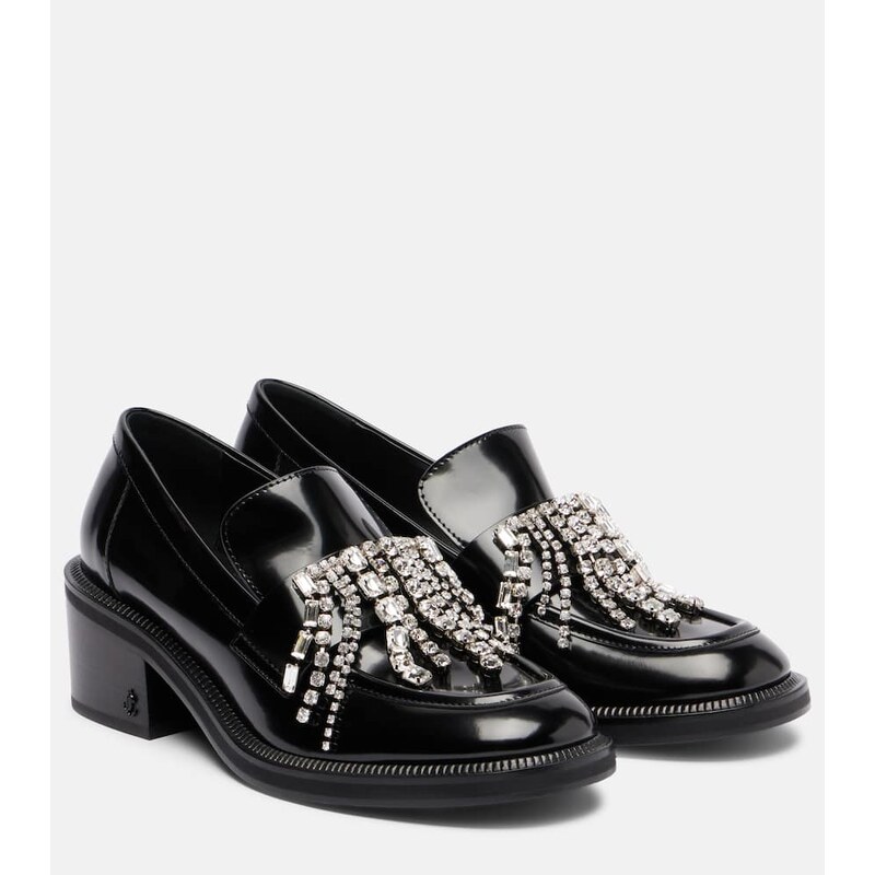 Jimmy Choo Tylor embellished leather loafer pumps