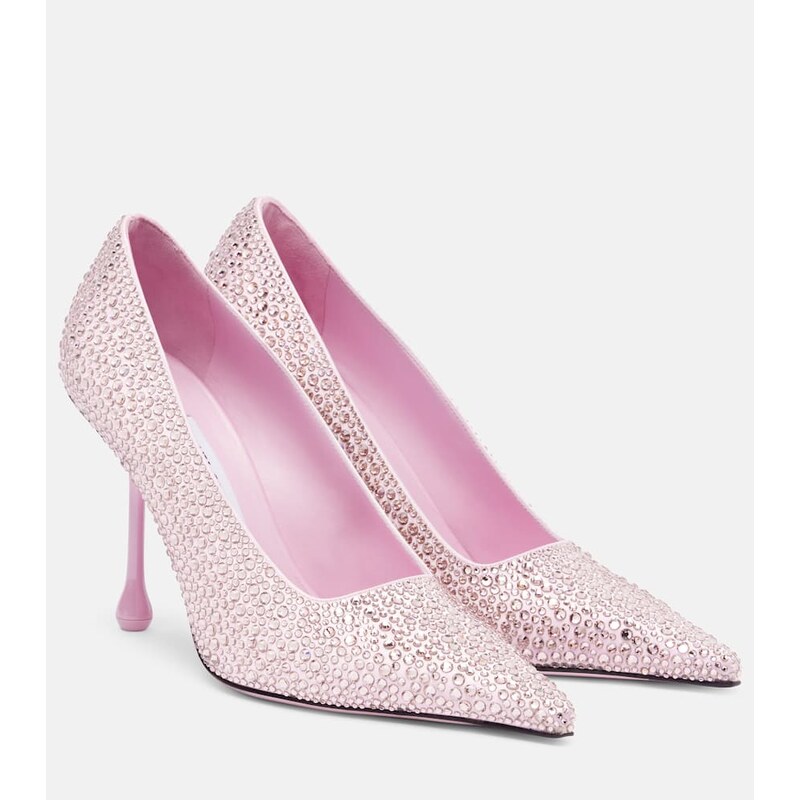 Jimmy Choo Ixia 95 embellished satin pumps