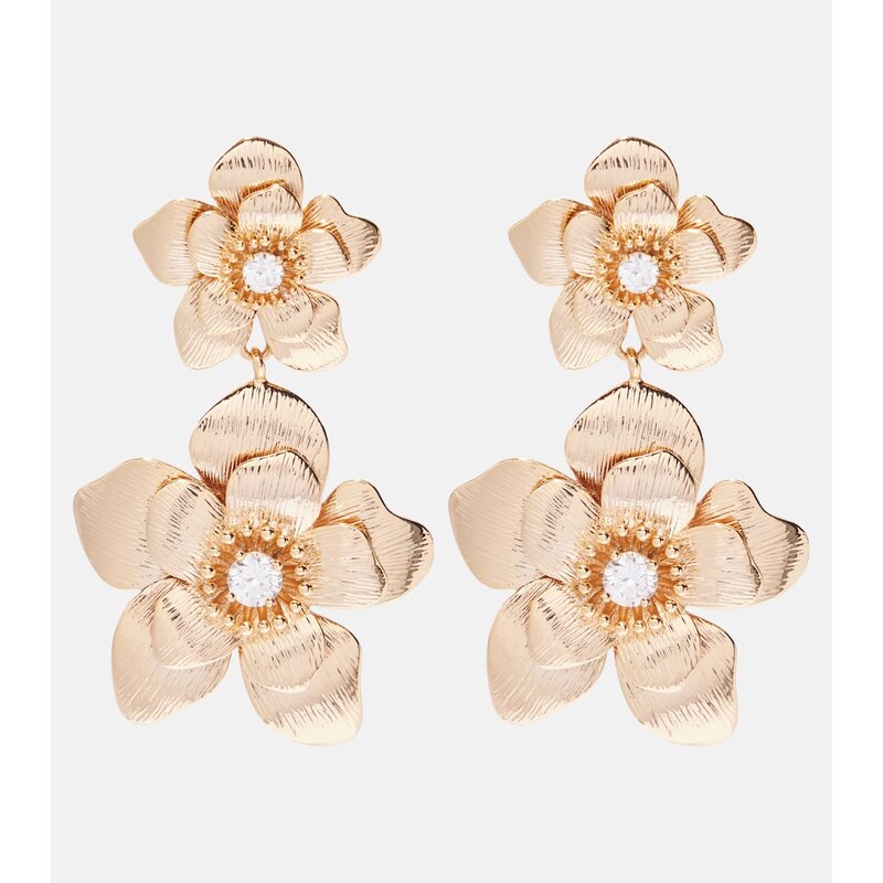 Self-Portrait Flower drop earrings