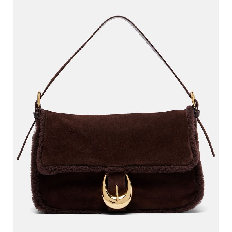 Staud Harlow Medium suede shoulder bag