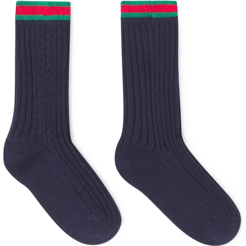 Gucci Kids Web Stripe cotton-blend socks