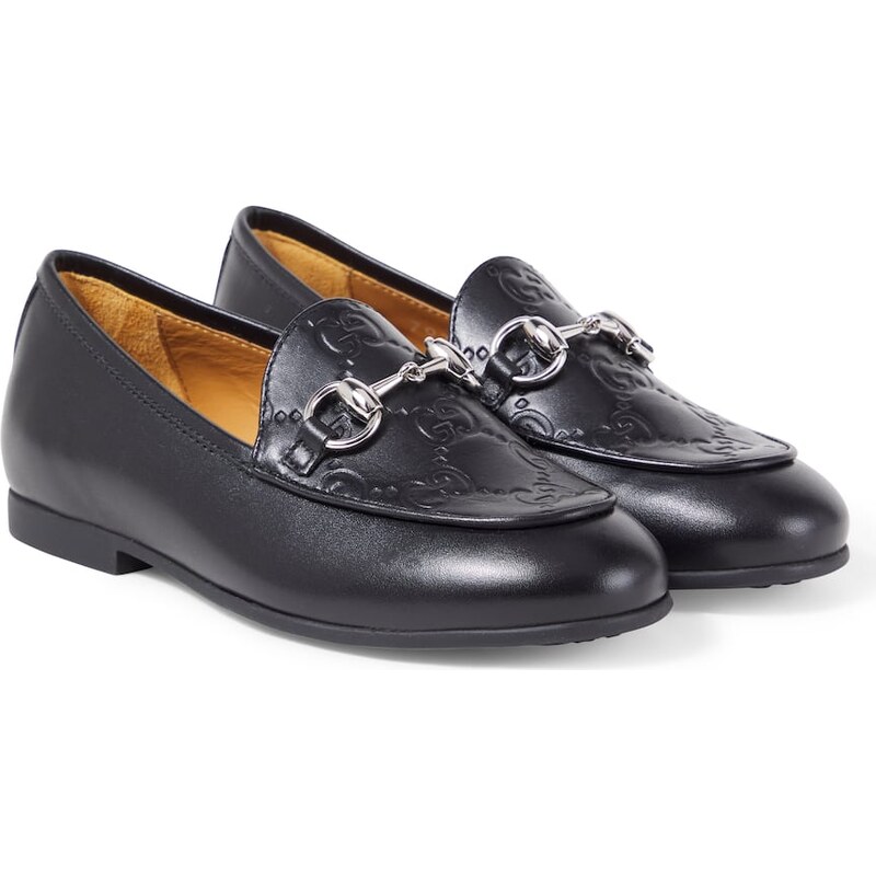 Gucci Kids GG Horsebit leather loafers