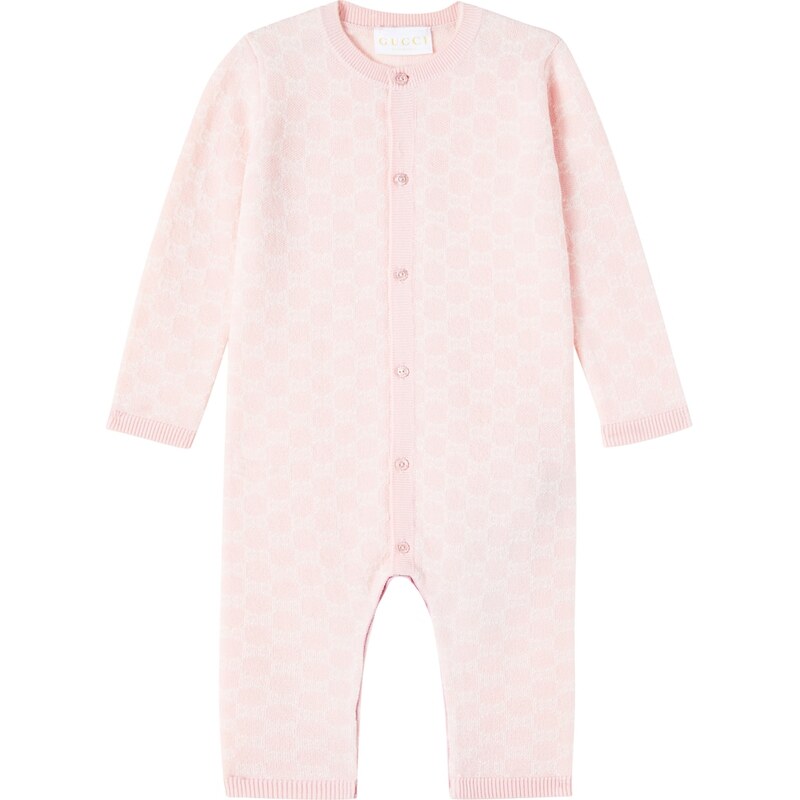 Gucci Kids Baby GG wool jacquard onesie