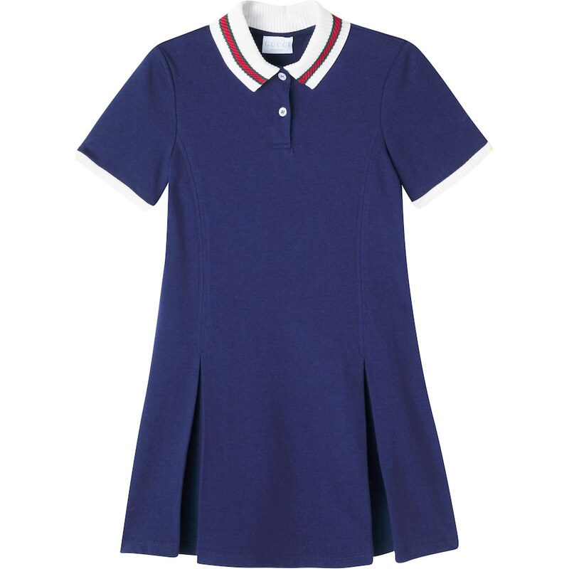 Gucci Kids Web Stripe cotton polo dress