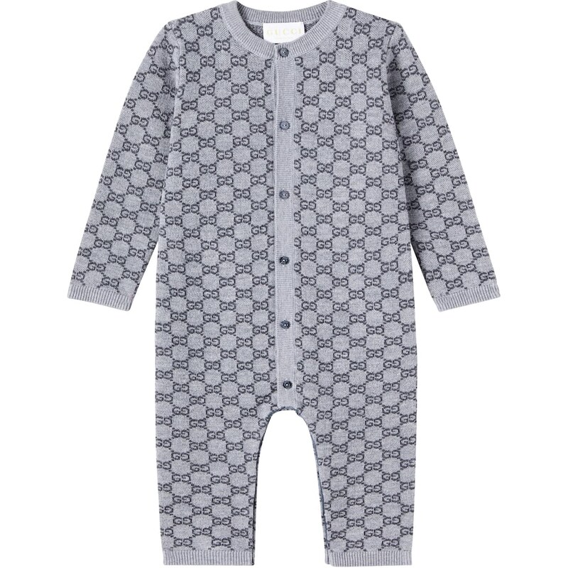 Gucci Kids Baby GG wool jacquard onesie