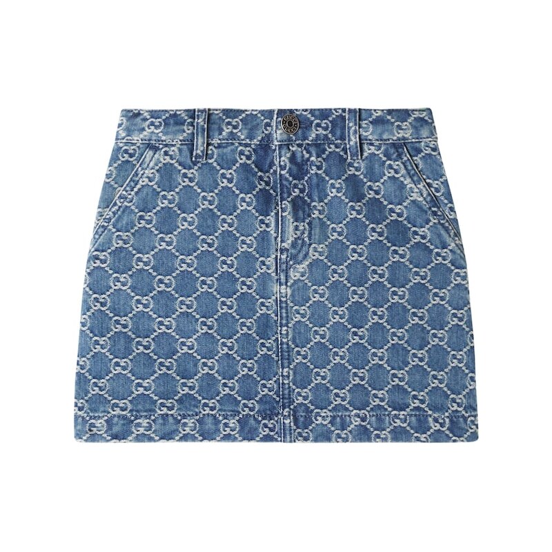 Gucci Kids GG Canvas denim skirt
