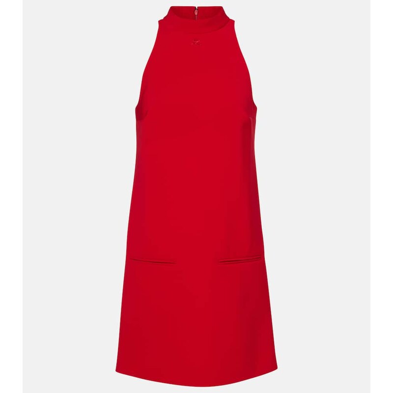 Courrèges Heritage halterneck crêpe minidress