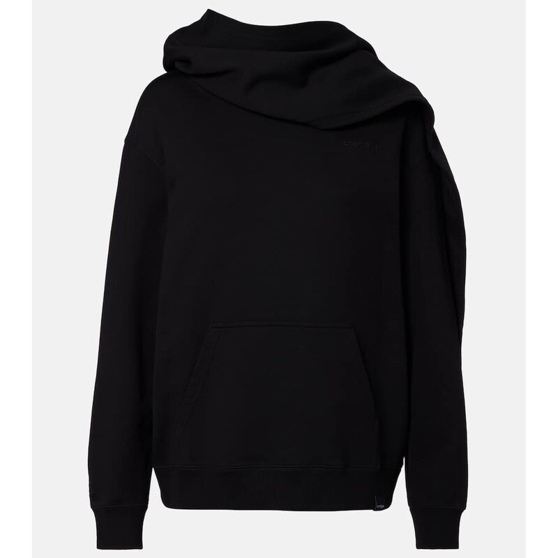 Courrèges Asymmetric cotton jersey sweatshirt