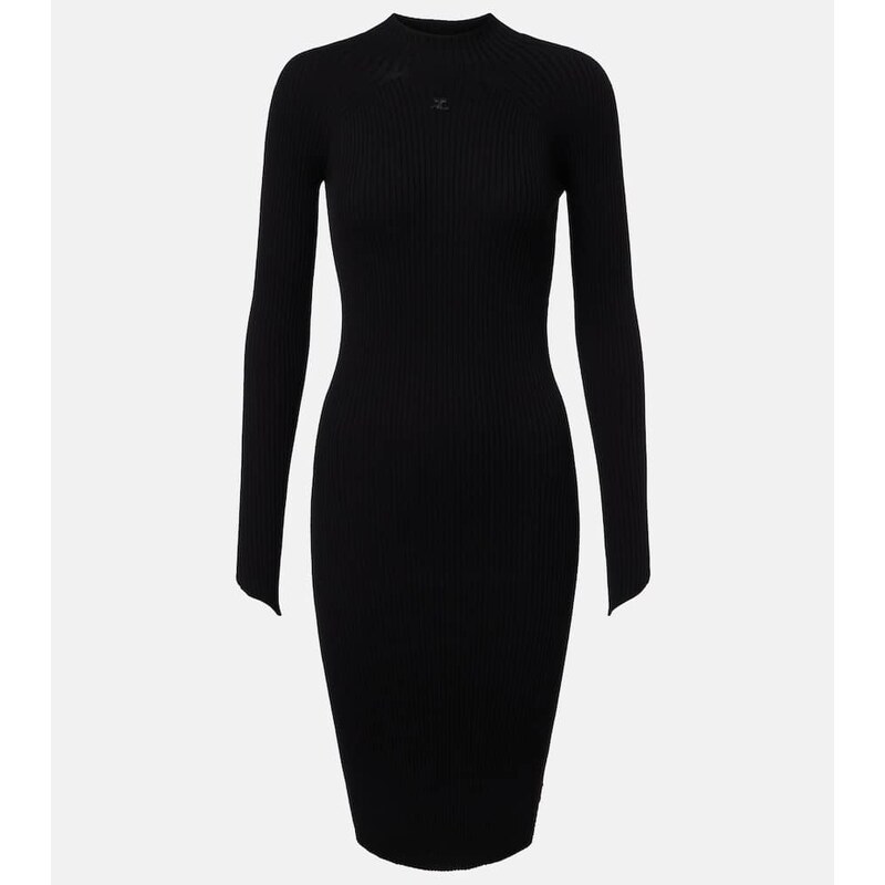Courrèges Ribbed-knit jersey mini dress