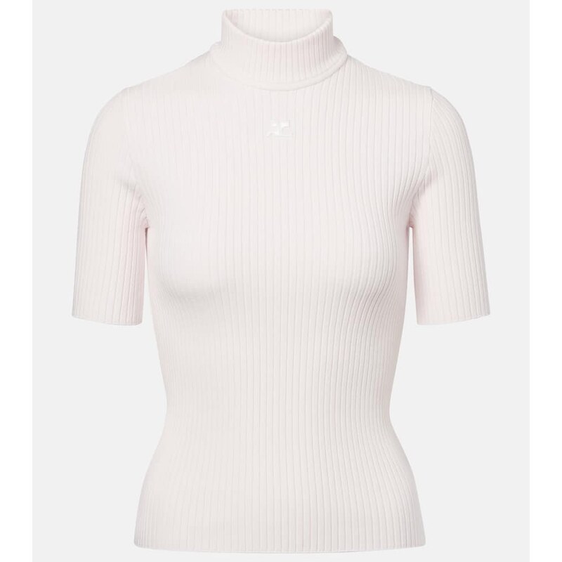 Courrèges Reedition ribbed-knit top