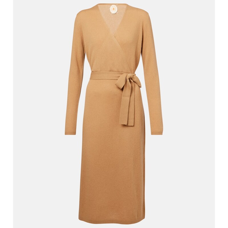 Jardin des Orangers Wool and cashmere wrap dress