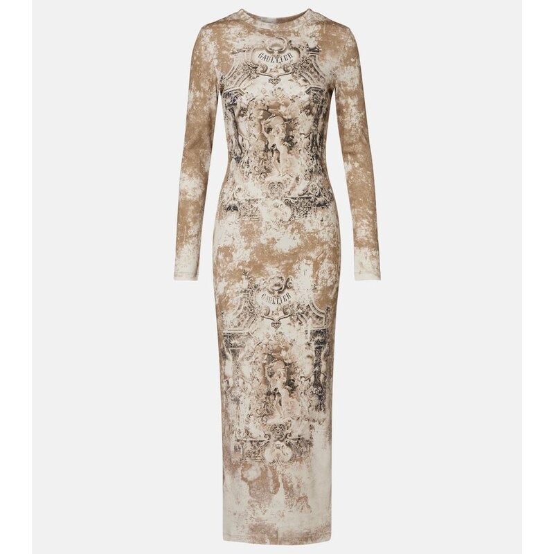 Jean Paul Gaultier MÃdaillon cotton-blend jersey midi dress