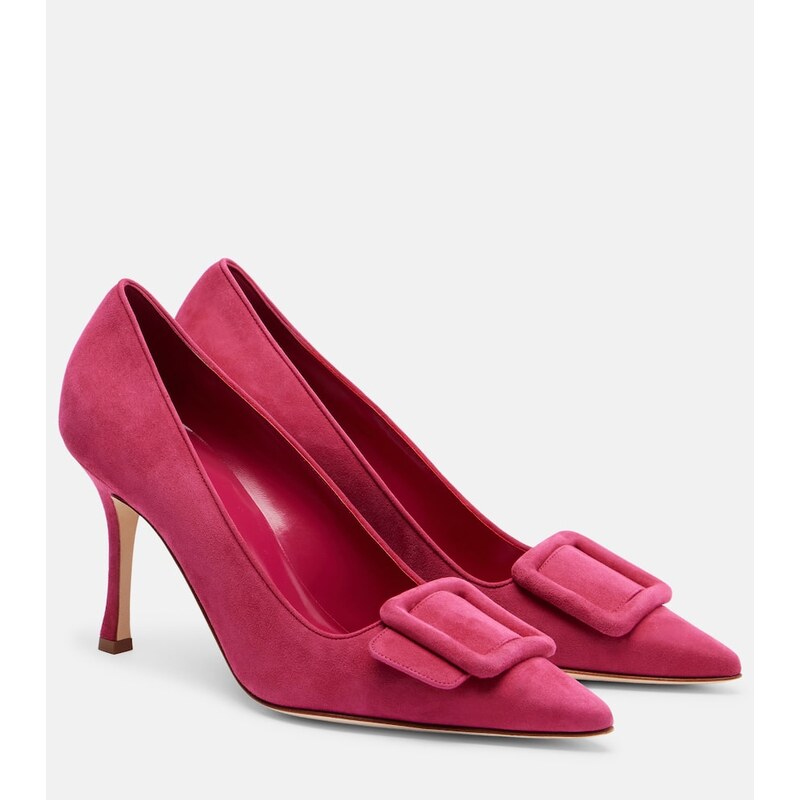 Manolo Blahnik Maysale 90 suede pumps