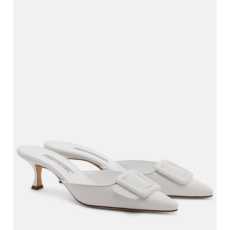 Manolo Blahnik Maysale 50 leather mules