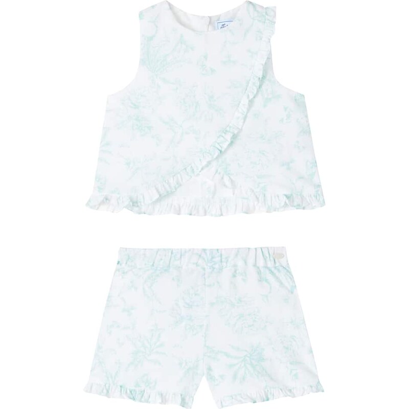 Tartine et Chocolat Baby floral cotton top and shorts set