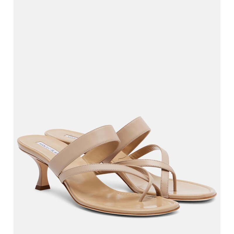 Manolo Blahnik Susa 50 leather thong sandals